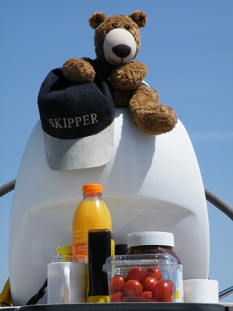 The skipper is on board